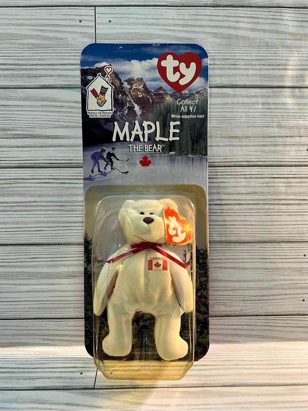 Rare Vintage McDonald's Maple the Bear Plush NWT